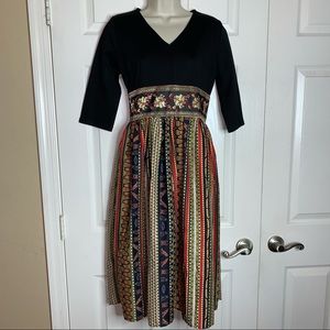 Lai Meng Five Cats Vintage Flare Party Dress